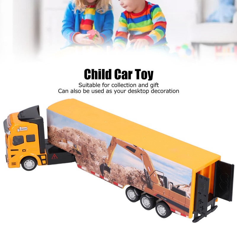 Container Truck Toy Alloy Simulation Mini Child Vehicle Model for