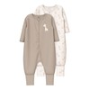 NAME IT Unisex Nbnnightsuit 2P Zip Ff Jet Giraffe Noos