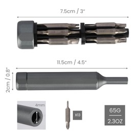Belle Vous 27-in-1 Ratchet Screwdriver Set - Bit Screwdriver with 13 Double-Sided Magnetic Bits - Electrician Tool Set - Electrician Screwdriver - Bit Ratchet