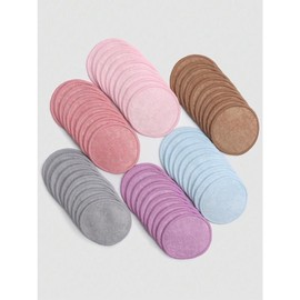 10pcs Reusable Makeup Remover Pads, Soft  Makeup Cleansing Pads, Suitable For Facial Cleanser - Washable Bamboo  Round Pads, Face Skin Care  Pads, Dual-Sided Makeup Remover Cloth, Round Design For Facial And Skin Care Blurry Fluffy Sponge, Removing Heavy