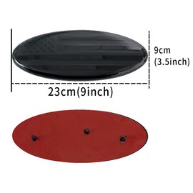 KUNIO 1 piece American flag front grille rear tailgate emblem fit ford F150 F250 F350 Edge Ranger Explorer badge sticker name plate emblem logo 23 cm black