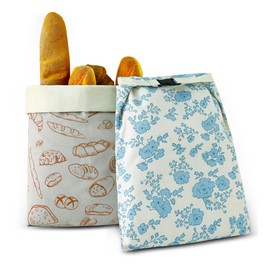 Bread Bags for Homemade bread,2 Pack Sourdough Bread Bags,Beeswax Bread Bags for Bourdough,Reusable Bread Storage