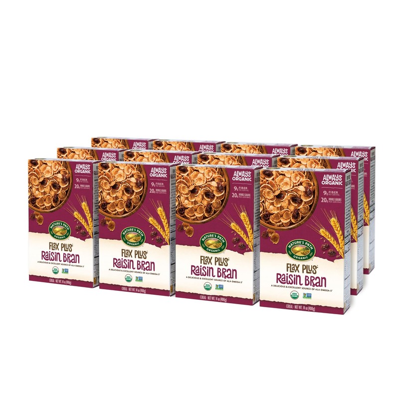 Nature's Path Organic Flax Plus Raisin Bran Cereal, 14 oz