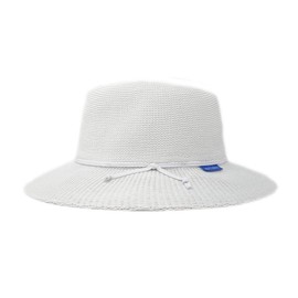 Wallaroo Hat Company Victoria Fedora - Sombrero de Sol UV UPF 50+, Borde Ancho, tamaño Medio/Grande, Plegable, Ajustable, Blanco, One Size