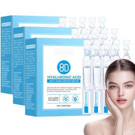 Esencia reparadora antiarrugas con ácido hialurónico 8D, tubos de suero ultrahidratante, viales de suero ultrahidratante con ácido hialurónico al 3%, hidratante antiarrugas, esencia de un solo uso (3)
