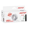 Meto 29 x 28 mm 3 Line White Removable Labels