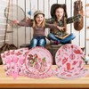 BORAENDEY 240PCS Cowgirl Party Supplies Serve 60,Western Cowgirl Rodeo Theme