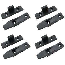 HJGarden 4Set Black Keku Suspension Fittings Quick Fitting Furniture Panel Joint Bracket Fast Installation Push-On Clip for Roman Column, Wall Clamping, partition Wall, Cabinet Panels
