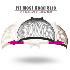 MORGLES Wig Cap, 6pcs Hair Net for Wig Closed End Mesh Net Wig Caps Mesh Wig Cap for Women (Brown,Beige,Black)