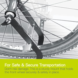 Bike Wheel Hitch by Delta Cycle, Black - Secure Aluminum Rack for Holding Front Wheel - Mounts to Any Flat Surface - for Pick-Up Truck Transportation - Safe and Secure for Any Bicycle