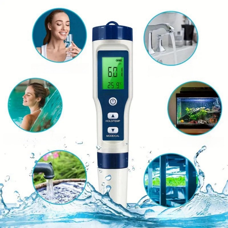 5 in 1 Digital Water Tester,Digital PH Meter,Water Quality Tester,Digital