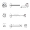 Flat Back Nose Stud Earrings Sets for Multiple Piercing:Lightweight Tiny