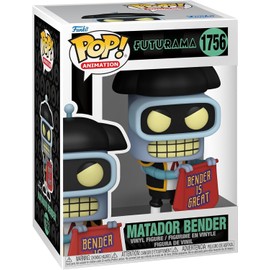 POP TV: Futurama - Matador Bender Funko Vinyl Figure (Bundled with Compatible Box Protector Case), Multicolor, 3.75 inches