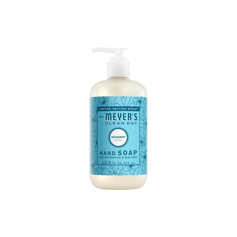 Mrs. MEYER'S CLEAN DAY Liquid Hand Soap, Dewdrop Scent, 12.5
