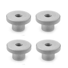 Ganter Normelemente High knurled nut, DIN 466-M2-NI, thread: M2, stainless steel, pack of 4