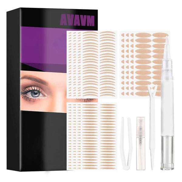 Invisible Eyelid Tapes,AWAVM Double Eyelid Strips,Eyelid Tape, Instant Lift Eyelids, Double Eyelid Tape, Eyelid Styling Cream, 480 Pieces