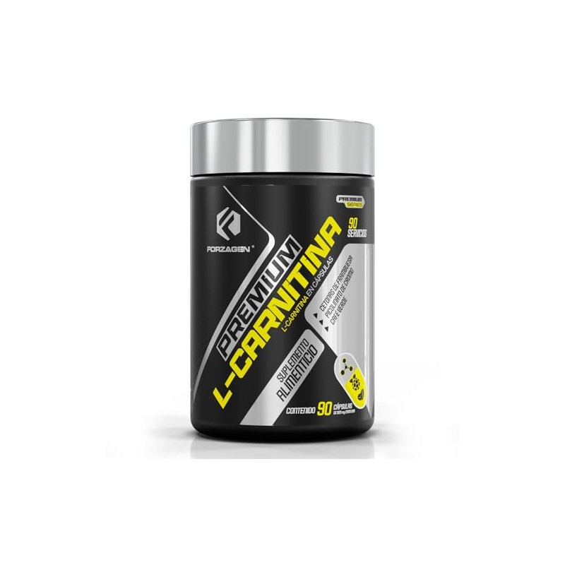 Forzagen L-Carnitina Premium, 90 Cápsulas, Suplemento Termogénico con Cetonas de