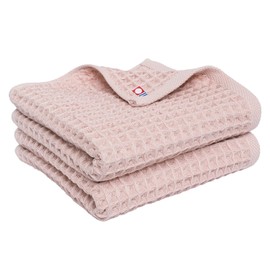 Bloom Imabari Towel, Certified Face Towel, Set of 2, Waffle Towel, Liege, Made in Japan (Ash Pink)