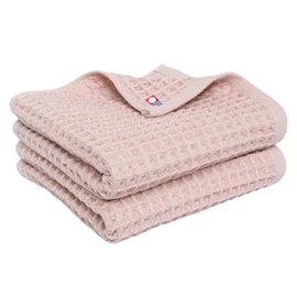 Bloom Imabari Towel, Certified Face Towel, Set of 2, Waffle Towel, Liege, Made in Japan (Ash Pink)