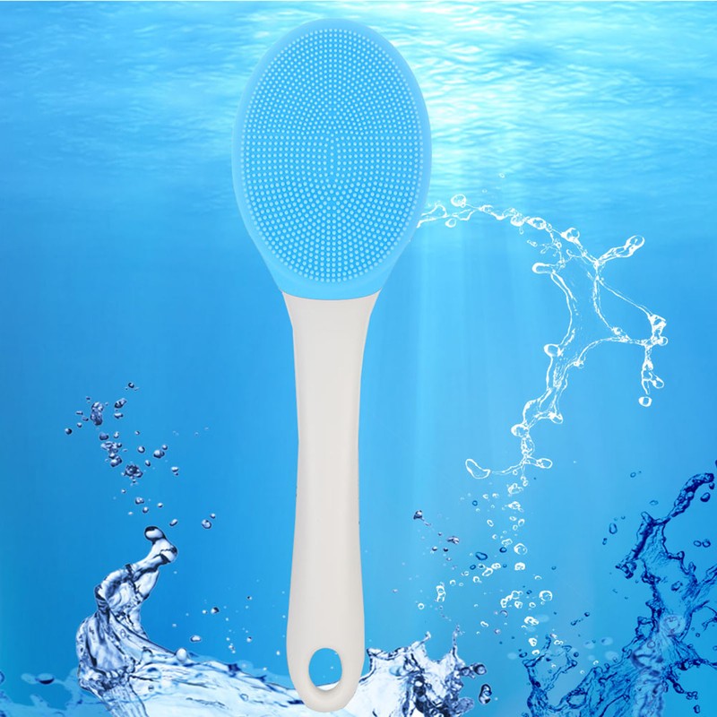 Electric Silicone Brush Silicone Body Brush Long Handle Shower Brush
