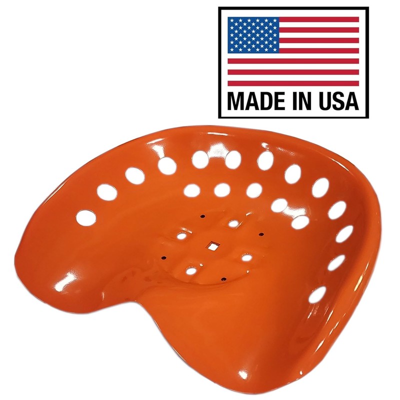 4th Gen Metal Tractor Seat (Orange) Made in USA