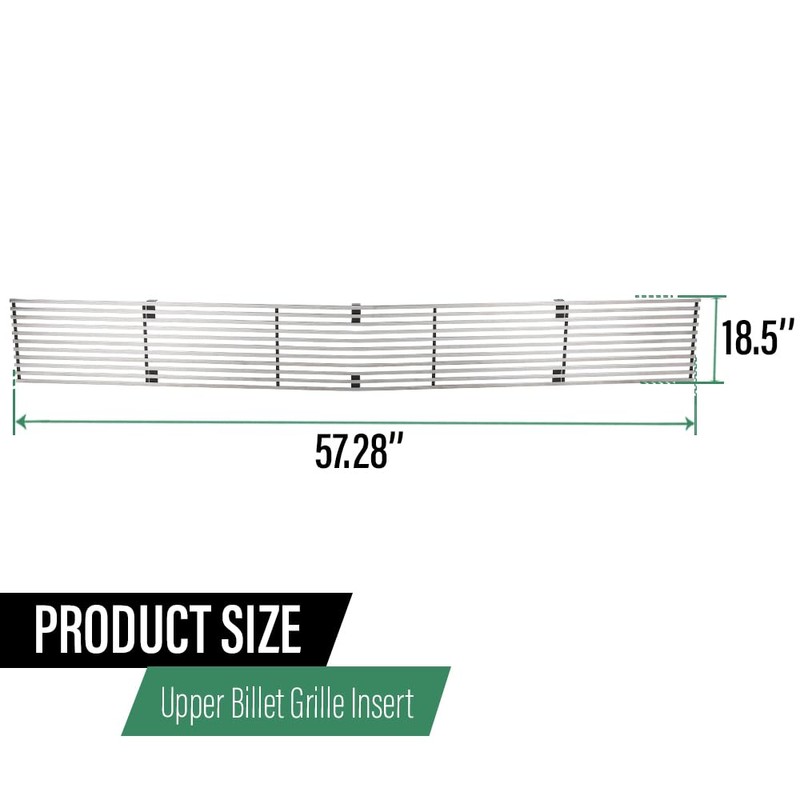 LQI Upper Chrome Billet Grille Insert Compatible with Chevy Blazer