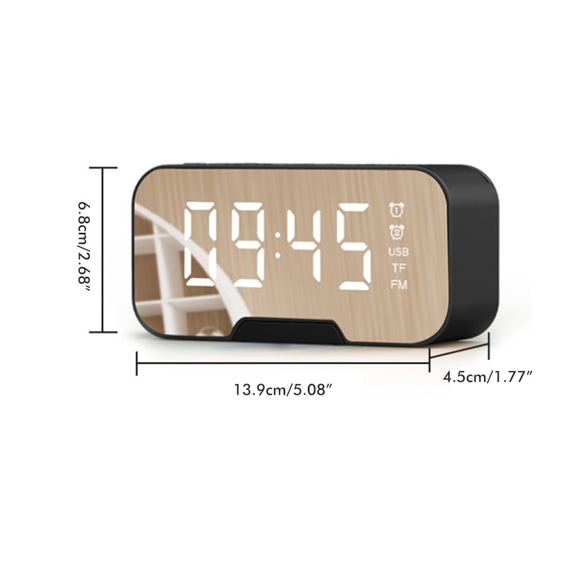 Portable Mini Voice Broadcast Alarm Clock with Wireless Bluetooth Card