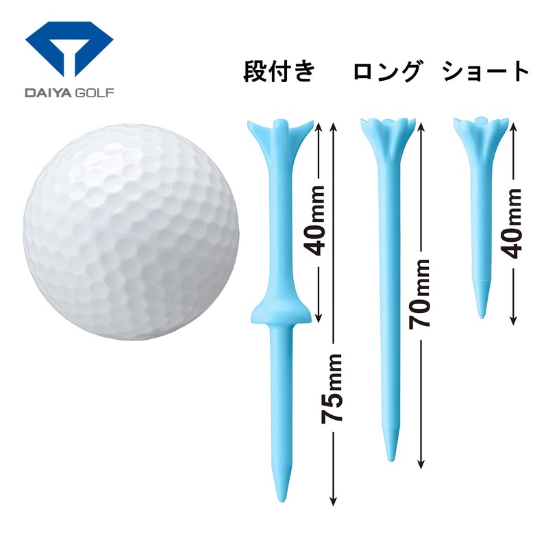 Daiya Golf (DAIYA GOLF) Repro Tee with Step, Long, Blue