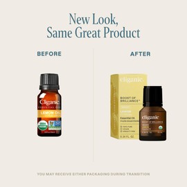 Cliganic Cliganic USDA Organic Lemon Essential Oil, 100% Pure & Natural | Undiluted, for Aromatherapy, Household Cleaning | Non-GMO Verified (Packaging May Vary)