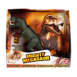 Relsy Dinosaur Toys for Boys and Girls-T Rex Toy-Mighty Megasaur Walking,Roaring Robot Dinosaur (Medium Dino - GREEN T-rex)