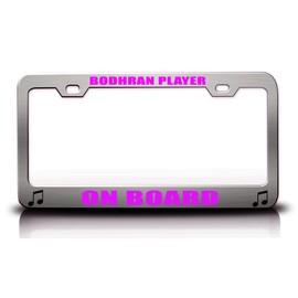 Custom Brother - Bodhran Player ON Board Music Musician Metal Car SUV Truck License Plate Frame Ch g12