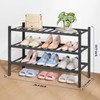 Kitsure Bamboo Wooden Shoe Rack for Closet, 26.8" Wide -