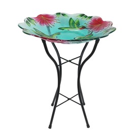 Briarwood Lane Hummingbirds Glass Bird Bath