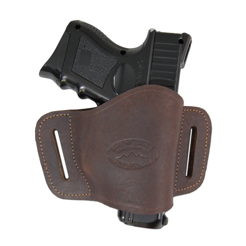 Barsony Brown Leather Quick Slide Holster for HK USP Compact