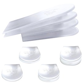 Soul Insole Heel Lift Inserts for Women and Men - 4 pcs Stackable Gel Heel Cushions – Premium Heel Lifts for Leg Length Discrepancy – Washable and Reusable Pads, Easy Application – (Small)…