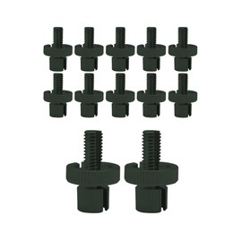 Mandark 12PCS Car Clutch Brake Cable Adjuster Screw, 8 mm M8 Metric Vehicle Cable Adjuster Nut, Automotive Brake Cable Handle Adjuster Bolts Accessories, Universal for ATV Motorcycle (Green)