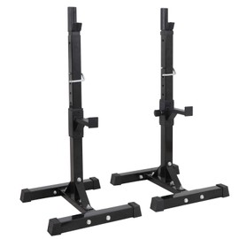 F2C Max Load 550Lbs Pair of Adjustable 41"-66" Rack Sturdy Steel Squat Barbell Free Bench Press Stands GYM/Home Gym Portable Dumbbell Racks Stands