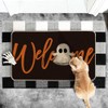 Artoid Mode Tapete de Entrada Boo Halloween Bienvenida 43x73 cm