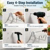 Joyfair Water Hose Holder, Metal Hose Holders for Outside Garden,