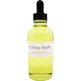 China Rain Scented Body Oil Fragrance [Glass Dropper Top - Yellow - 2 oz.] - ID#38221