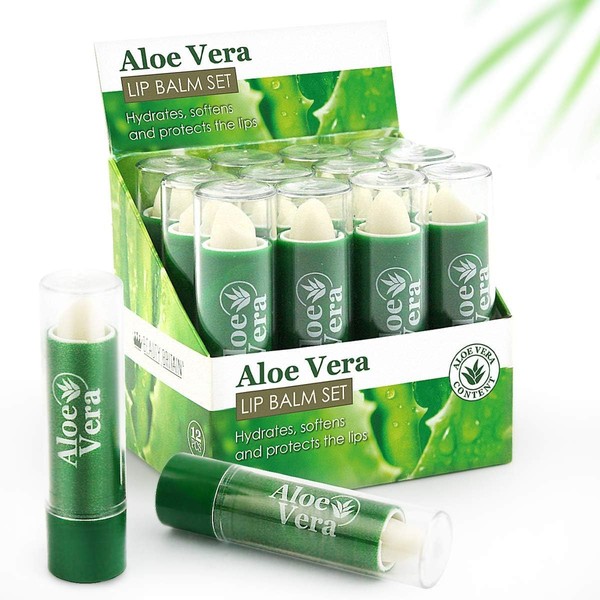 Beauty4Britain 72 x Aloe Vera Lip Balm – Full Size
