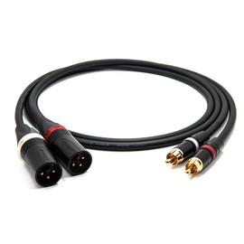 enoaudio Mogami 2534 Quad Stereo Pair (L,R) Audio Cable | Neutrik Gold RCA - XLR Male | HiFi 5.0 m