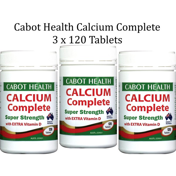 3 x 120 tablets CABOT HEALTH Calcium Complete ( 360 Tablets )