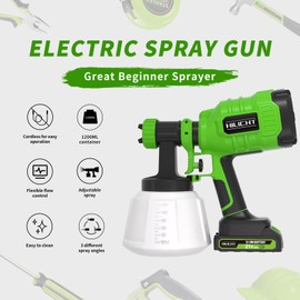 Paint Sprayer Gun for House Painting & Furniture, 21V Motor Spray Gun with 3 Nozzles, Adjustable Flow Control, Easy to Clean Tools – Ideal for Walls, Fences, Cabinets