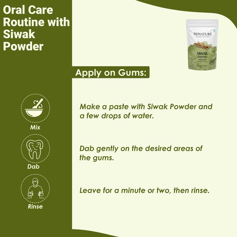 Miswak (Siwak) Powder by mi Nature | salvarado persica| 227g(8