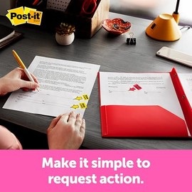 Post-it Flags, "Sign Here", Yellow, 1-Inch Wide, 200/Dispenser (680-HVSH)