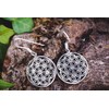 WINDALF Vintage Boho Earrings Flower of Life 3.2 cm Bohemia