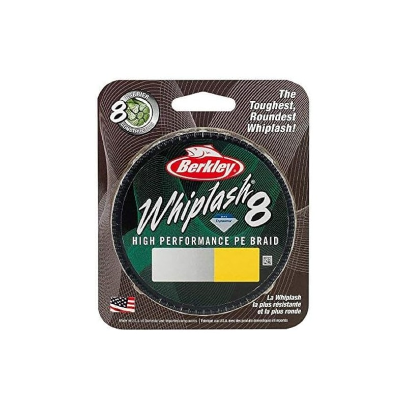 Berkley Whiplash 8 Braid-0.25mm, Yellow, 300 m