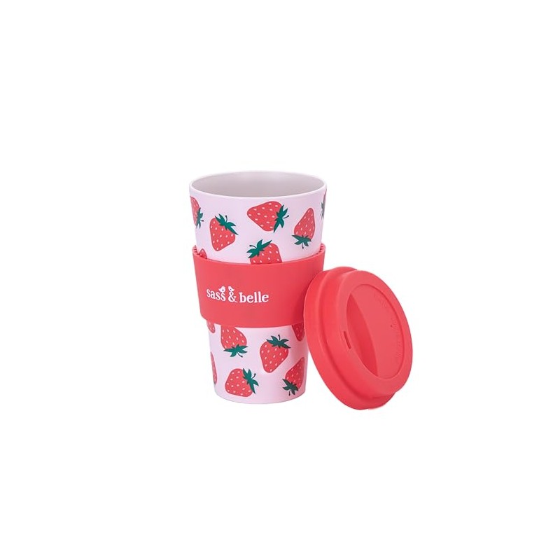 Sass & Belle Strawberry Travel Coffee Cup