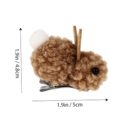 FOMIYES 5pcs Bunny Hairpin Top Clip for Toys for Girls Winter Rabbit Hair Clip Plush Bunny Barrettes